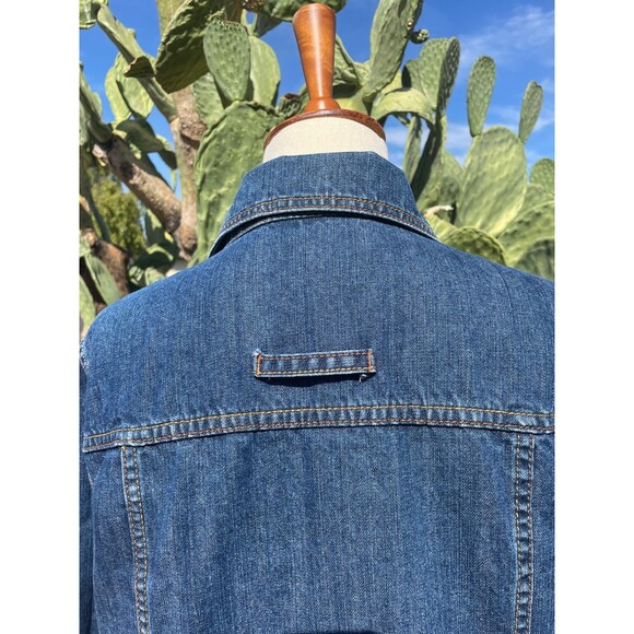 Vintage Denim Jacket Medium VTG Liz Claiborne Jean Jacket VTG Jean Button Down M - Picture 9 of 14